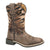 Smoky Mountain Boots Kids Girls Safari Brown Distress/Tiger Leather Cowboy Boots