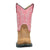 Smoky Mountain Boots Kids Girls Buffalo Vintage Brown/Pink Leather Cowboy Boots