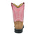 Smoky Mountain Boots Kids Girls Buffalo Vintage Brown/Pink Leather Cowboy Boots