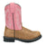 Smoky Mountain Boots Kids Girls Buffalo Vintage Brown/Pink Leather Cowboy Boots