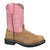 Smoky Mountain Boots Kids Girls Buffalo Vintage Brown/Pink Leather Cowboy Boots