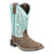 Smoky Mountain Boots Kids Boys Rustic Rider Brown/Turquoise Leather Cowboy Boots
