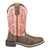 Smoky Mountain Boots Kids Unisex Rustic Rider Brown/Coral Leather Cowboy Boots