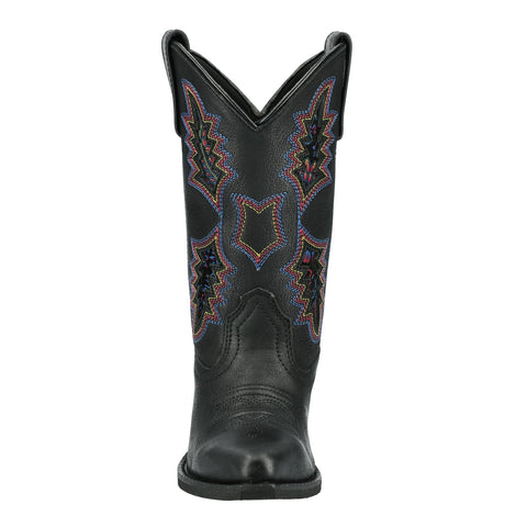 Smoky Mountain Boots Youth Girls Sierra Black Leather Cowboy Boots 4 R