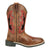 Smoky Mountain Boots Kids Girls Nevada Brown Oil/Red Leather Cowboy Boots