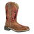 Smoky Mountain Boots Kids Girls Nevada Brown Oil/Red Leather Cowboy Boots