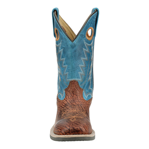 Smoky Mountain Boots Youth Unisex Frontier Brown/Blue Leather Cowboy Boots