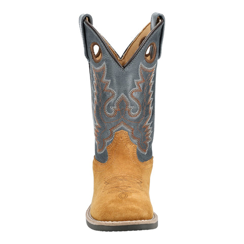 Smoky Mountain Boots Youth Unisex Tex Tan/Blue Leather Cowboy Boots