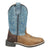 Smoky Mountain Boots Kids Unisex Cole Vintage Brown/Blue Leather Cowboy Boots