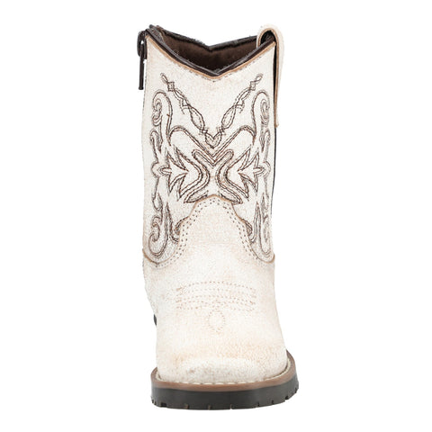Smoky Mountain Boots Toddler Unisex Autry Antique White Leather Cowboy Boots
