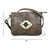 American West Womens Navajo Soul Zip Top Distressed Brown Leather Crossbody Bag