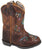 Smoky Mountain Toddler Girls Florence Brown Leather Cowboy Boots