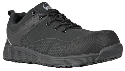 Hoss Boots Mens Wheeler Low Composite toe Black Textile Work Shoes