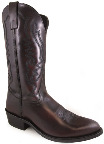 Smoky Mountain Mens Denver Black Cherry Leather Cowboy Boots 8 EE
