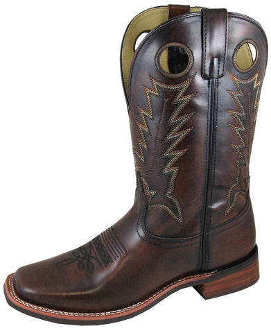 Smoky Mountain Mens Landry Chocolate Leather Cowboy Boots 12 D