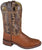 Smoky Mountain Mens Danville Cognac/Brown Ostrich Print Cowboy Boots 12 EE