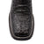 Ferrini Mens Stampede S-Toe Black Leather Caiman Cowboy Boots