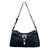 American West Womens Cow Town Hobo Black Hair-On Leather Handbag Bag