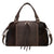 American West Womens Cow Town Brindle Hair-On Leather Satchel Bag