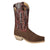 Smoky Mountain Boots Mens Santa Fe Brown/Burgundy Crackle Leather Cowboy Boots