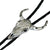 Rockmount Unisex Bison Skull Silver Metal Bolo Tie