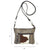 American West Womens Cowtown Pony/Charcoal Leather Crossbody Bag
