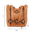 American West Womens Tribal Weave Golden Tan Leather Handbag Bag