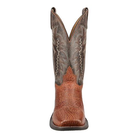 Smoky Mountain Boots Mens Presley Cognac/Vintage Brown Leather Cowboy Boots
