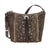 American West Womens Hill Country Distressed Charcoal Brown Leather Handbag Bag
