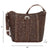 American West Womens Hill Country Dark Brown Leather Handbag Bag