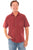 Scully Mens Burgundy 100% Cotton Traveler S/S Shirt