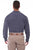 Scully Mens Vallarta Blue 100% Cotton Outdoor L/S Shirt