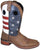 Smoky Mountain Mens Stars And Stripes Vintage Brown Leather Cowboy Boots 11 EE