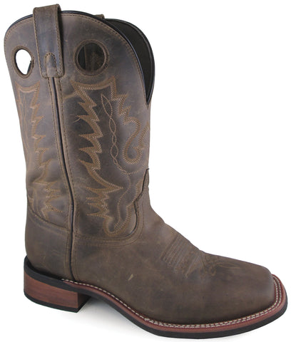 Smoky Mountain Mens Duke Brown Distress Leather Cowboy Boots 14 EE