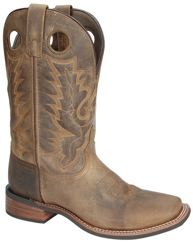 Smoky Mountain Mens Duke Brown Distress Leather Cowboy Boots 11.5 EE
