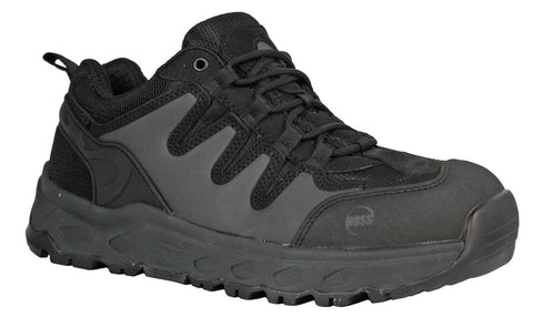 Hoss Boots Mens Black Leather Eric Lo AT Work Shoes 17 6E