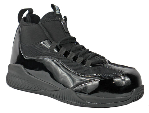 Hoss Boots Mens Full Court Composite toe Black Leather Work Shoes