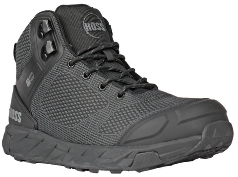 Hoss Boots Mens Buster Hi Composite toe Black Textile Work Boots 17 6E