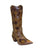 Rawhide Womens 12in Embroidered Floral Tan Leather Cowboy Boots