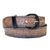 Rockmount Unisex Horse Tooled Laced Brown/Tan Leather Belt