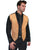 Scully Leather Mens Western Boar Suede Snap Front Vest Bourbon