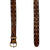 Rockmount Unisex Horse Tooled Laced Brown Leather Belt