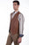 Scully Mens Saddle Tan Soft Lamb Western Snap Vest XL