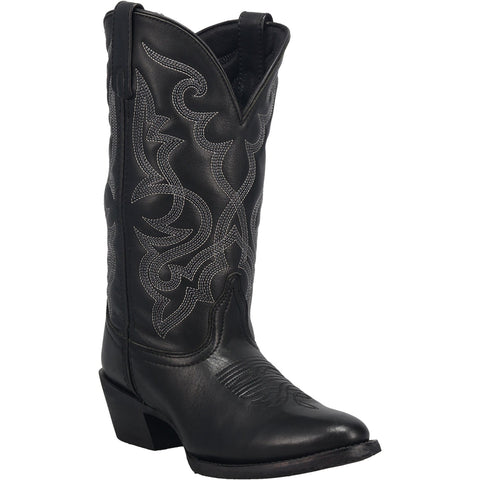 Laredo Womens Maddie Cowboy Boots Leather Black 8.5 W