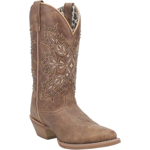 Laredo Womens Journee Brown Leather Cowboy Boots