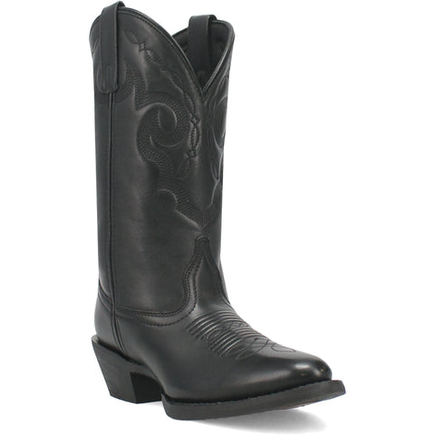 Laredo Womens Maxine Black Leather Cowboy Boots