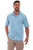 Scully Mens Distressed Sky Blue 100% Cotton Palm Trees S/S Shirt