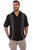 Scully Mens Black/Tan 100% Cotton Calypso S/S Shirt