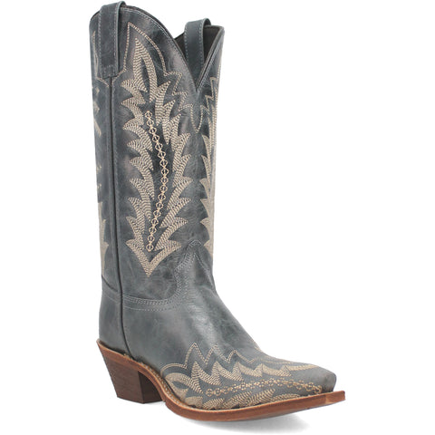 Laredo Womens Emmylee Blue Leather Cowboy Boots 9 M