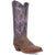 Laredo Womens Larissa Dark Brown/Purple Leather Cowboy Boots